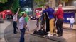 Bunch of drunk Guys join in with Liverpool street singer performing  One Love by Blue