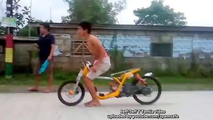 SHiRTLESS drag racer with AWESOME SKILLS and powerful SCOOTER !