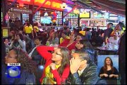 Hinchas ecuatorianos festejaron con euforia el triunfo de ayer