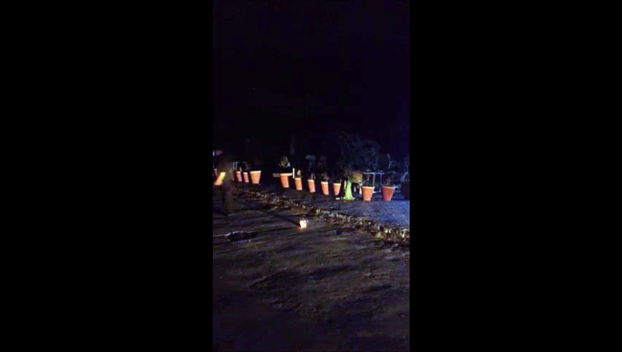 fire work at wedding