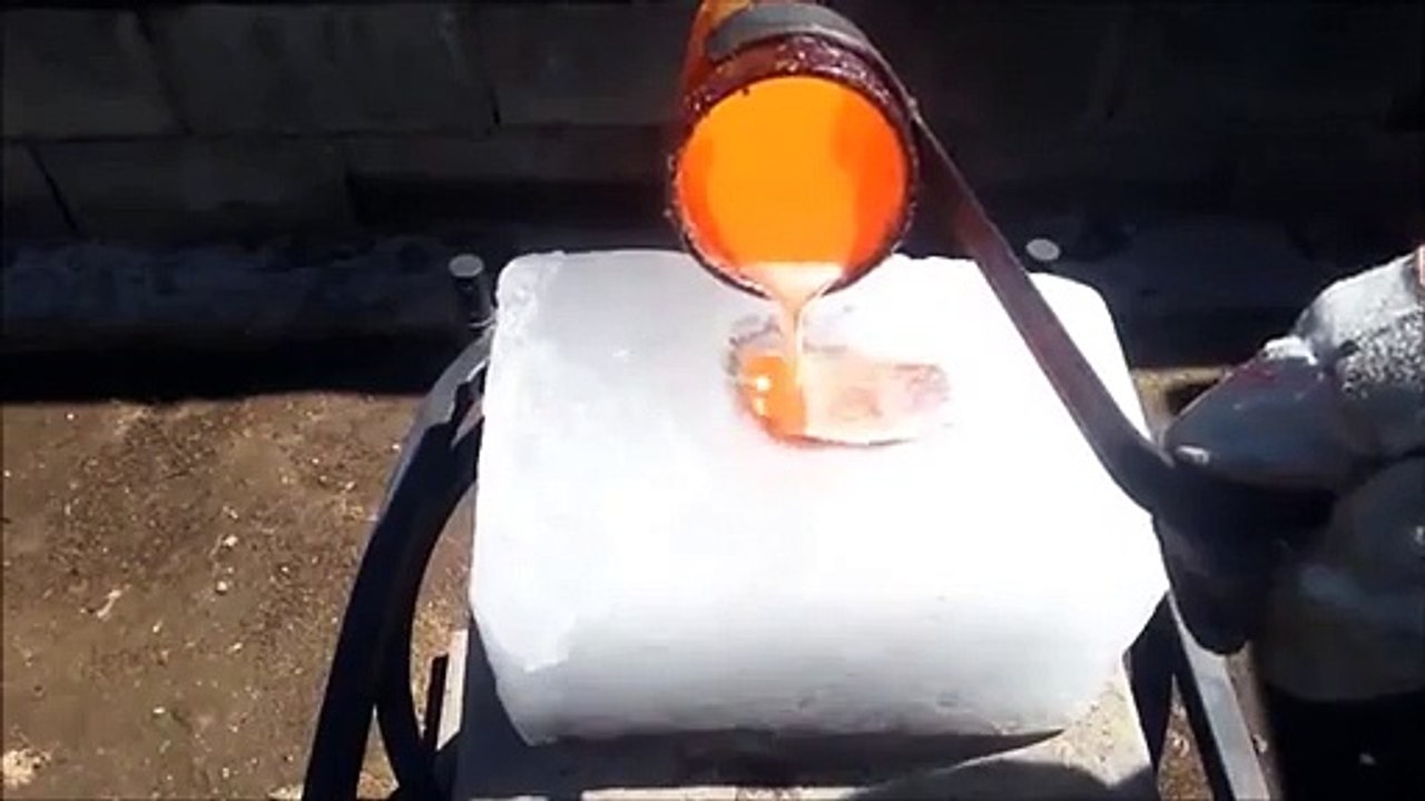 Liquid copper vs ice