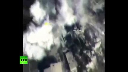 Combat Cam_ Russian jets target militants' position and ammunition depots – Ministry of Defense