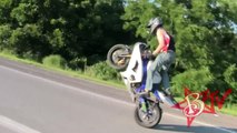 INSANE Long Motorcycle Combo Wheelie On Highway Motorbike Wheelies Stunt Bike Stunts Stree
