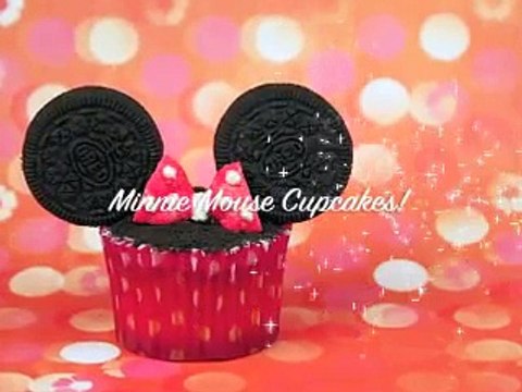 MINNIE MOUSE CUPCAKES! Decorate these gorgeous disney cookies and cream cupcakes