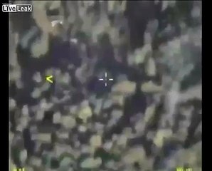 Russian strike on ISIS T-55 tanks in Syria