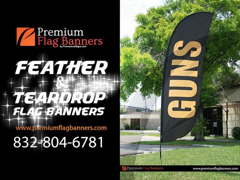 Feather and Teardrop Flag Banners