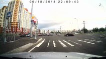 Scooter rider slams into and over car