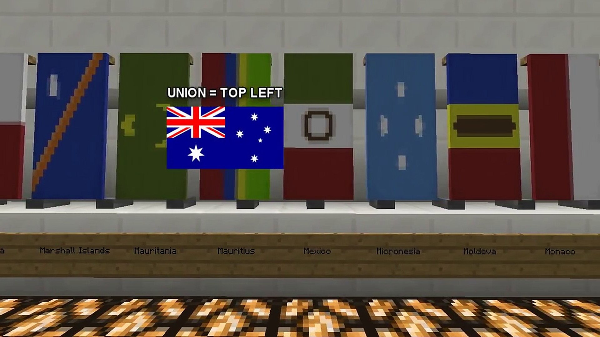 Every Countrys Flag Setblock Banners In Minecraft Dailymotion