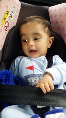 4 month old  baby utter his 1st words baba
