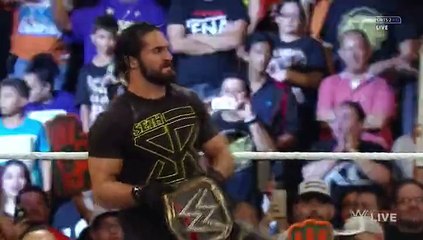 WWE Raw john cena VS seth rollins 21 September 2015