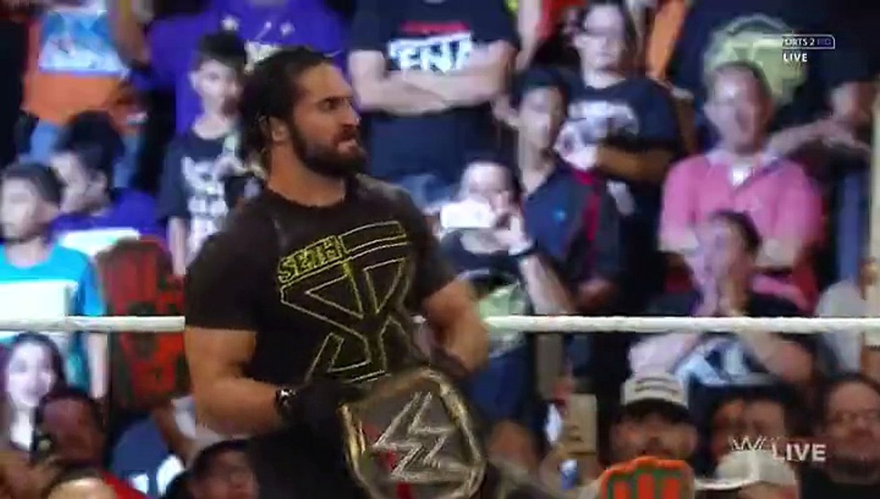 WWE Raw john cena VS seth rollins 21 September 2015