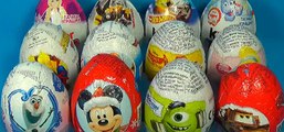 12 Surprise Eggs Disney Cars Disney FROZEN Monsters University SPIDER-MAN Disney PRINCESS Kinder [Full Episode]