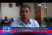 SIMULACRO DE SISMO NOCTURNO ES SUSPENDIDO