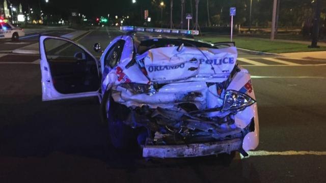 Drunk Florida man crashes into police car, sends cop to hospital
