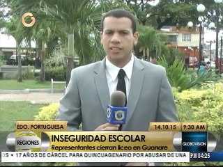 Representantes protestan en colegio de Guanare tras ola de robos