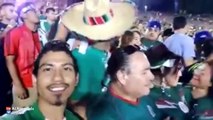 Une bagarre entre deux supporters mexicains pendant Mexique vs. Etats - Unis