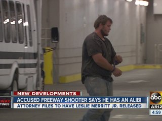 Accused I-10  freeway shooter says he has an alibi