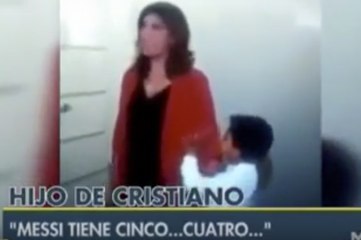 Le fils de Cristiano Ronaldo fan de Messi, se renseigne sur ses trophée auprès de sa grand mère