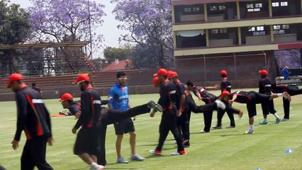 Video footage of Great Inzamam training the Afghan players