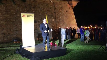 Fragment del parlament d'Alfred Bosch a la marxa de torxes de Montjuïc.