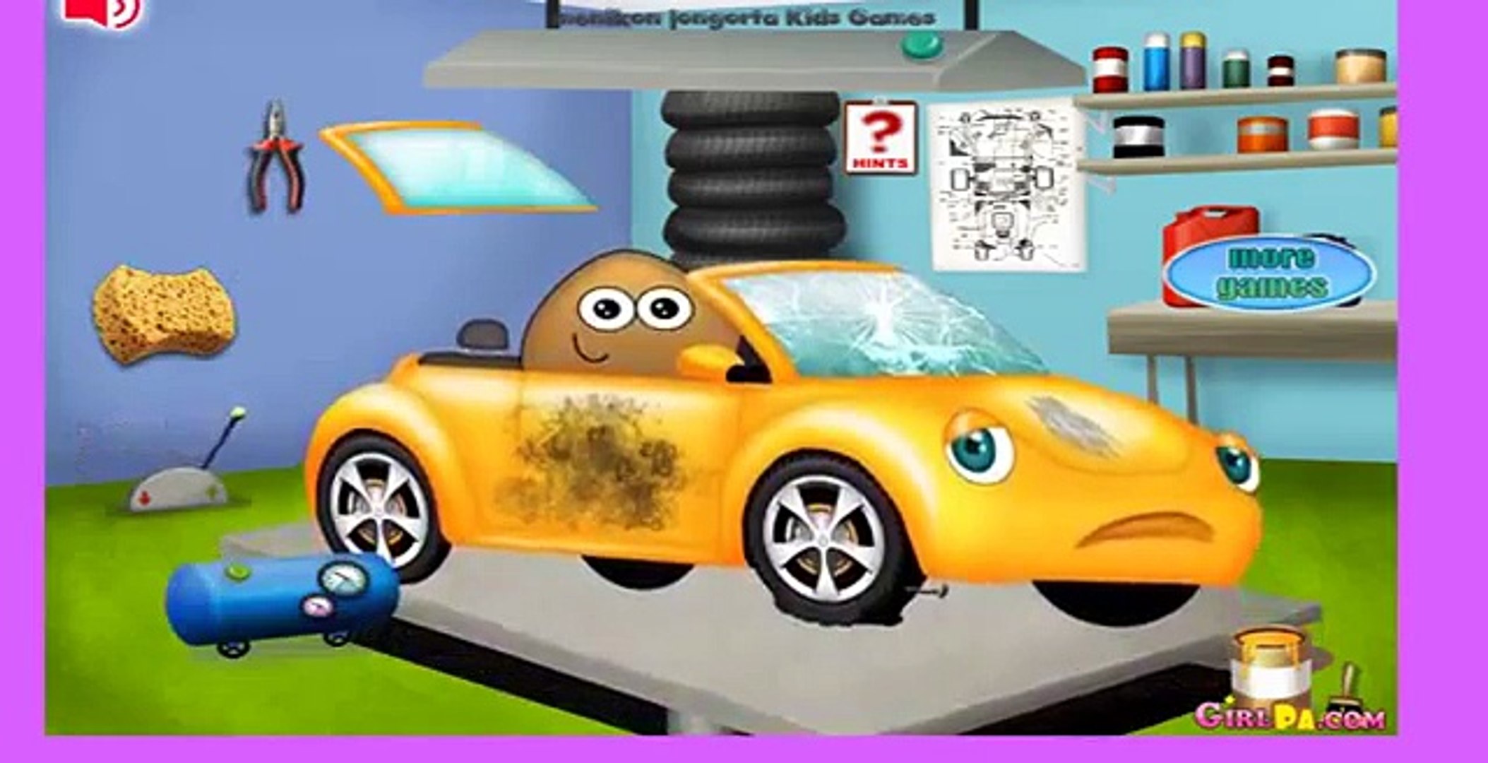 ⁣Games - Pou Pou Games - Pou Car - Funny Pou Games For Baby - Games -