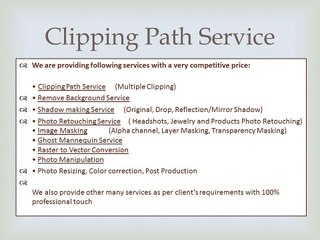 Clipping Path Lab Services