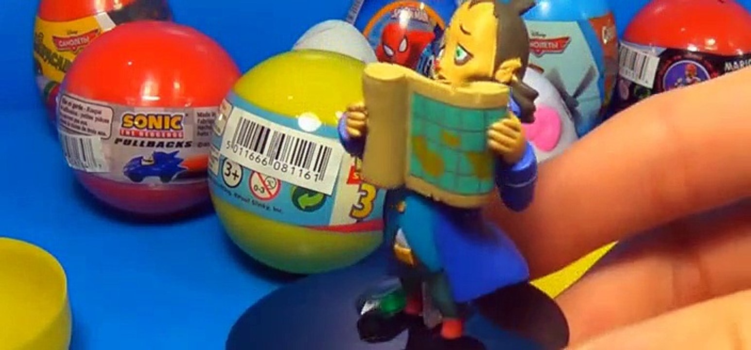 18 Surprise eggs Kinder Surprise SpongeBob Disney PLANES Cars HELLO KITTY SPIDER-MAN TOY Story! [Full Episode]