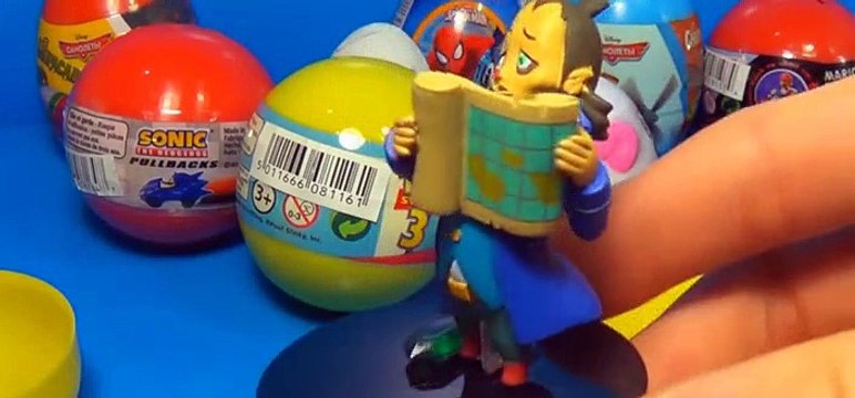 18 Surprise eggs Kinder Surprise SpongeBob Disney PLANES Cars HELLO KITTY SPIDER-MAN TOY Story! [Full Episode]