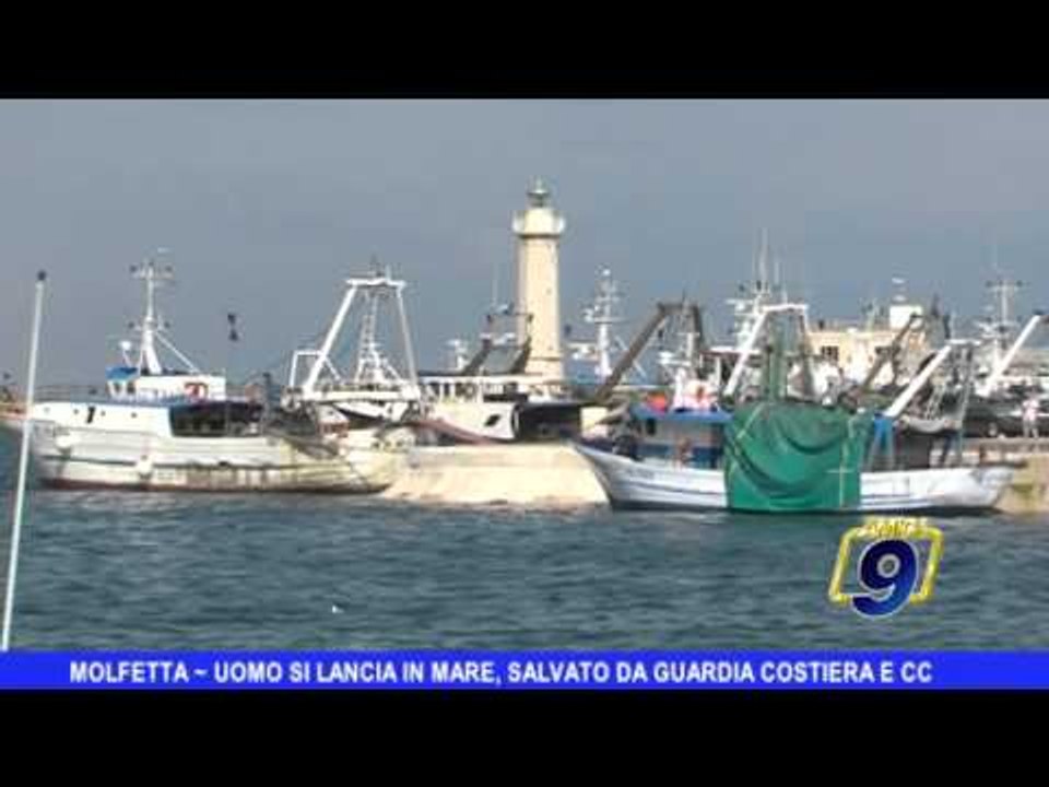 MOLFETTA | Uomo si lancia in mare, salvato da Guardia Costiera e CC