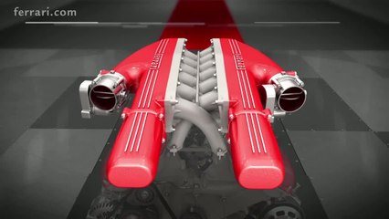 Zoom sur le moteur V12 de la Ferrari F12 TDF