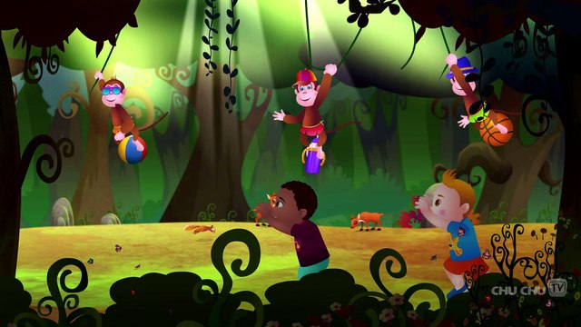 Five Little Monkeys Jumping On The Bed - Nursery Rhymes Karaoke Songs ChuChu TV Rock n Roll