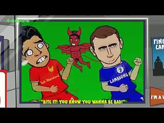 La video parodia resa cartoon del morso di Suarez a Chiellini