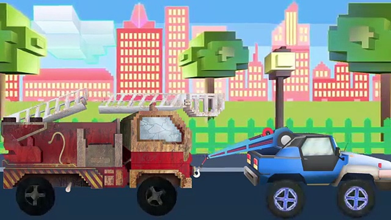 Camion de pompier - réparation par Pipo le Garagiste et sa dépanneuse _ E01