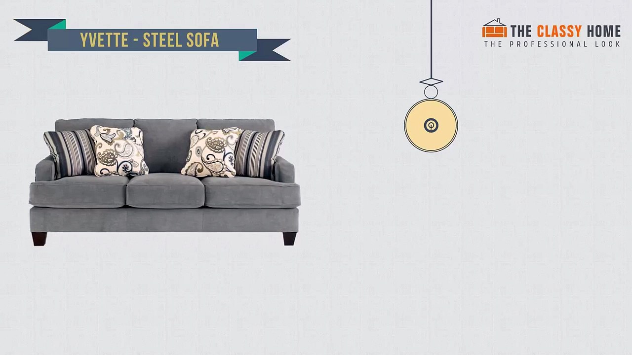 Imbue that classy look in your living room with Yvette Steel Sofa at The Classy Home