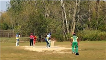 Jermaine Lawson bowling New York Club cricket, Bouncer, Wicket, 2013