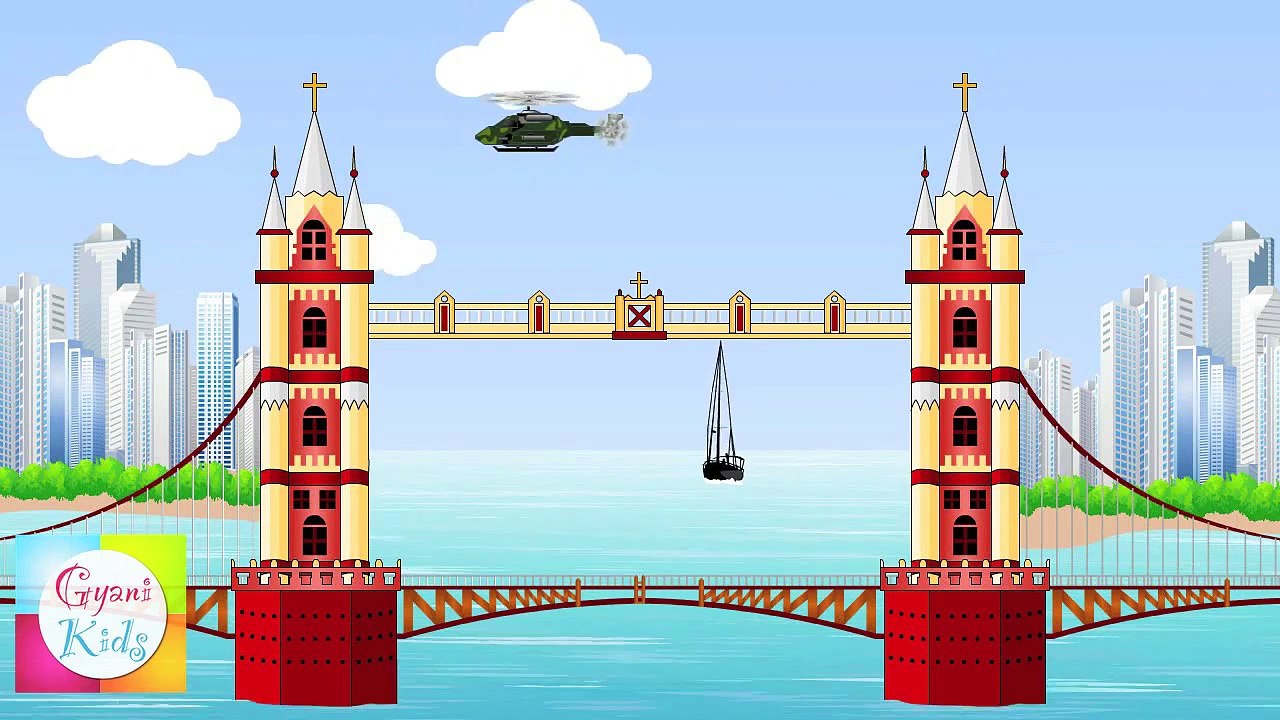 London Bridge is Falling Down Nursery Rhyme | Cartoon Animation Songs