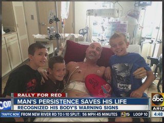Rally for Red: Man's persistence saves his life