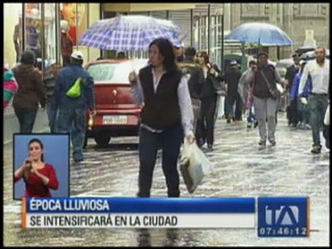 La época lluviosa se intensificará en Quito
