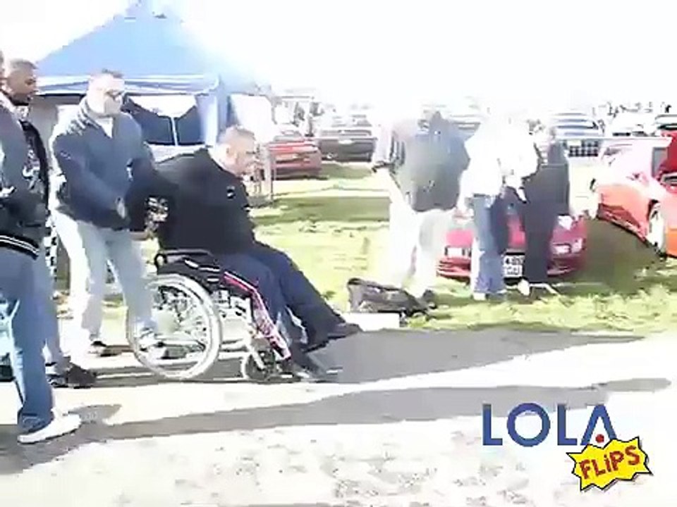 Awesome turbo wheelchair fail