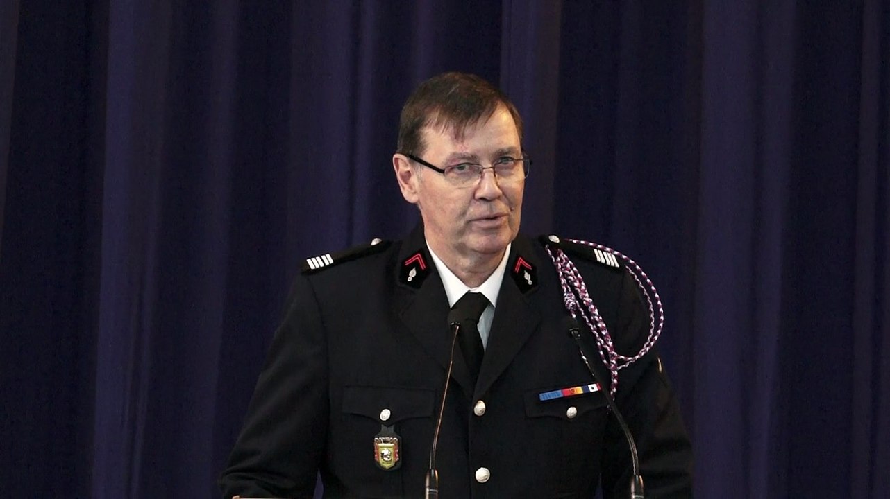 L'allocution du colonel Luc Corack, nouveau chef de corps