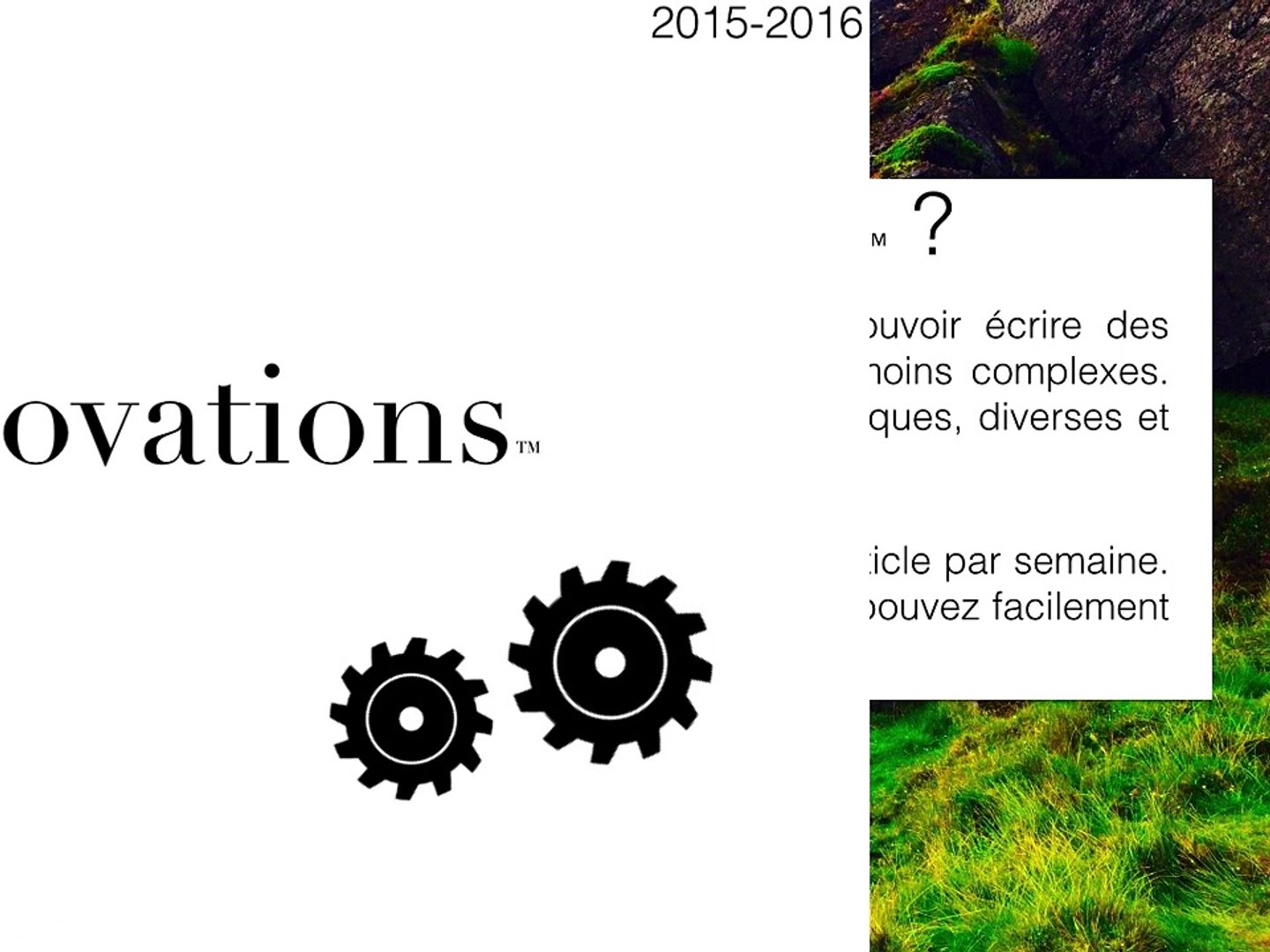 Innovations-présentation