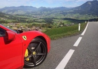 Ferrari Hits High Speeds in Switzerland