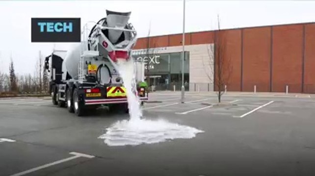 Thirsty concrete absorbs water