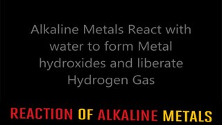Alkaline Metal Reaction