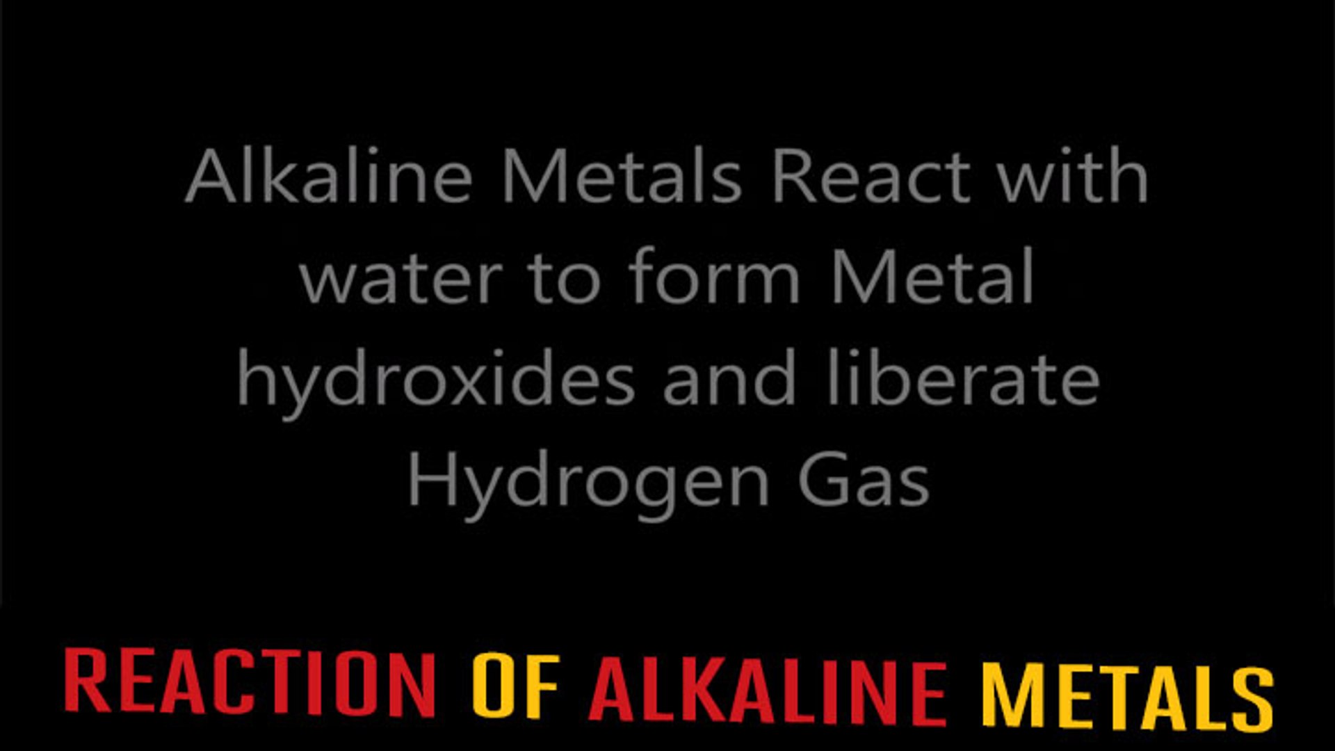 ⁣Alkaline Metal Reaction