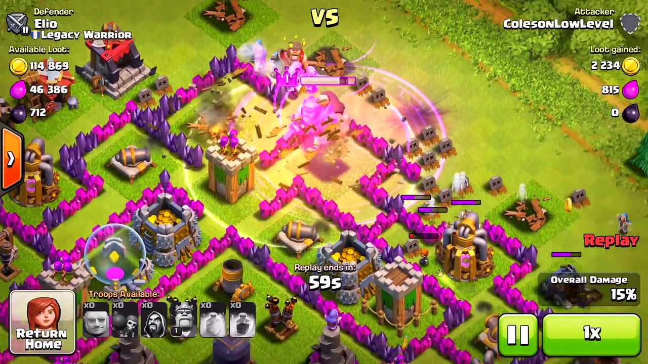 Clash of Clans-(ENTIRE VILLAGE) ALL LVL 1 DEFENSES!! WOW! Funny Moments+ALL LVL 1 TROOPS!