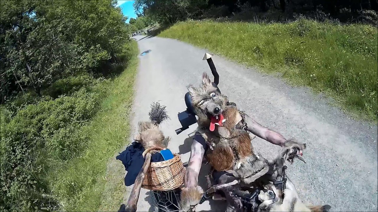 Der Wolf fährt mit dem Knatterfürzchen durch den Harz