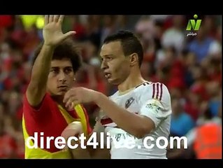 هروب الحكم بعد شجار بين لاعبي الزمالك و الأهلي