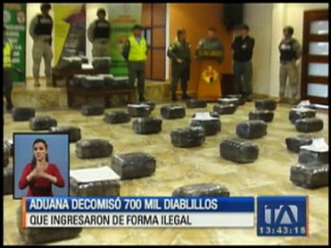 Incautan 700 mil diablillos en el Carchi