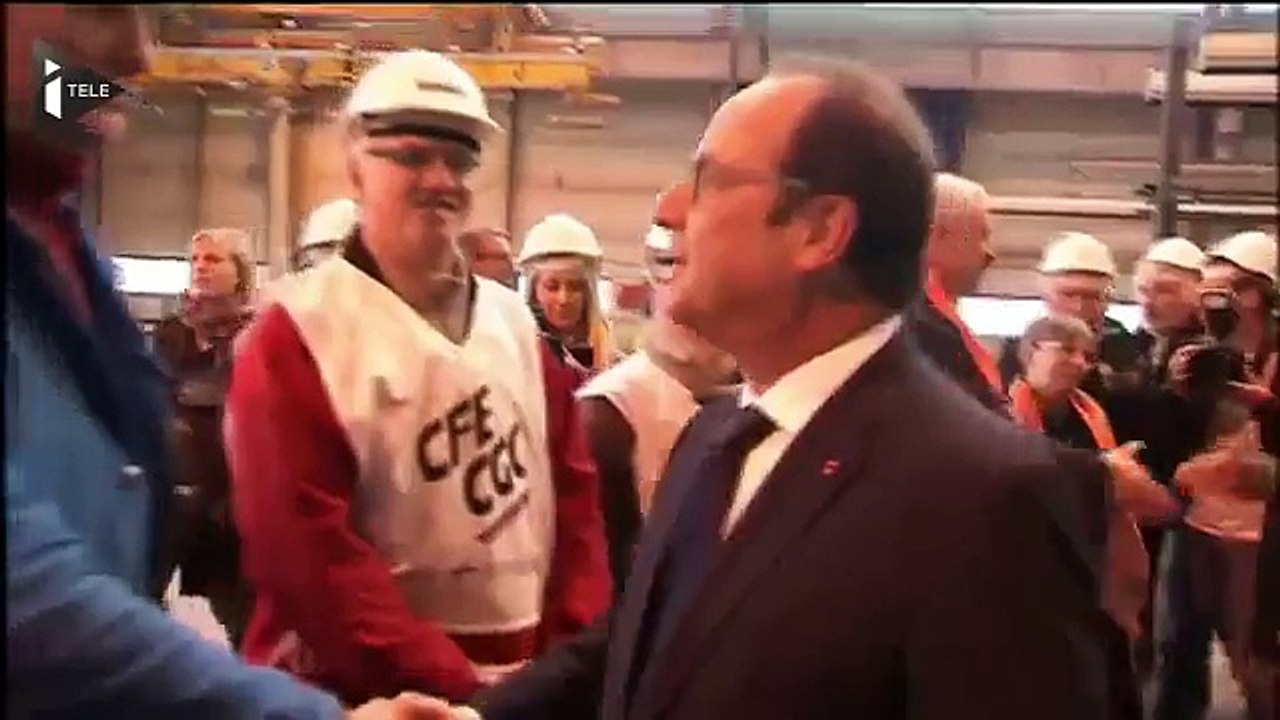 Un représentant CGT refuse de serrer la main de François Hollande